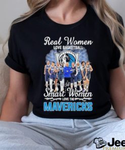 Real Women Love Basketball Smart Women Love The Dallas Mavericks 2024 Western Conference Finals Signatures Shirt