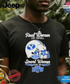 Real Women Love Football Smart Women Love The BYU Cougars X Snoopy Shirt