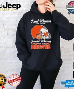 Real Women Love Football Smart Women Love The Cleveland Browns T Shirt