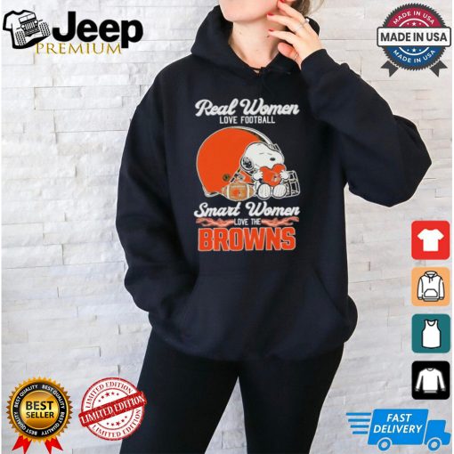 Real Women Love Football Smart Women Love The Cleveland Browns T Shirt