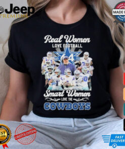 Real Women Love Football Smart Women Love The Dallas Cowboys Football Team 2024 Shirt