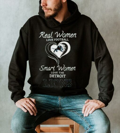 Real Women Love Football Smart Women Love The Detroit Lions 2024 T Shirt