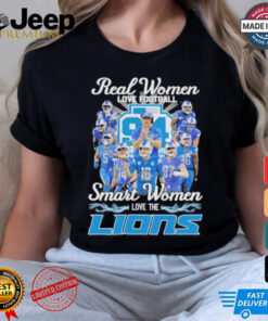 Real Women Love Football Smart Women Love The Detroit Lions Football Team 2024 Shirt