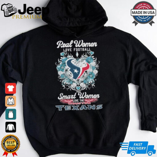 Real Women Love Football Smart Women Love The Houston Texans X Floral Diamonds Shirt