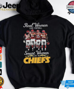Real Women Love Football Smart Women Love The Kansas City Chiefs 4 Players Signatures 2024 Shirt