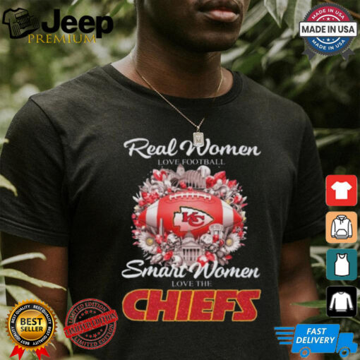 Real Women Love Football Smart Women Love The Kansas City Chiefs Flower Shirt