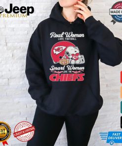 Real Women Love Football Smart Women Love The Kansas City Chiefs Snoopy Love Shirt