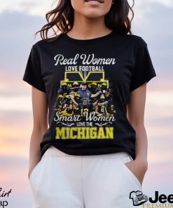 Real Women Love Football Smart Women Love The Michigan Wolverines Players 2023 Shirt