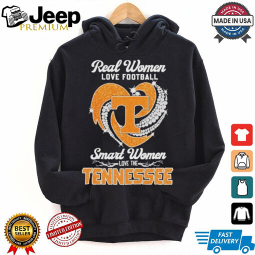 Real Women Love Football Smart Women Love The Tennessee Volunteers Football Diamonds Shirt