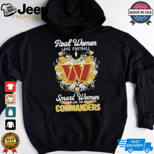 Real Women Love Football Smart Women Love The Washington Commanders X Floral Diamonds Shirt