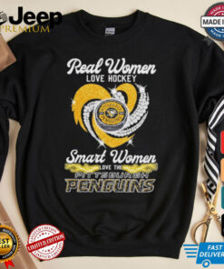 Real Women Love Hockey Smart Women Love The Pittsburgh Penguins Heart Diamond 2024 shirt