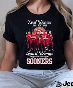 Real Women Love Softball Smart Women Love The Oklahoma Sooners Shirt