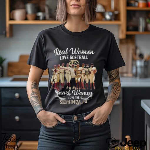 Real Women Love Softball Smart Women Love The Seminoles Shirt