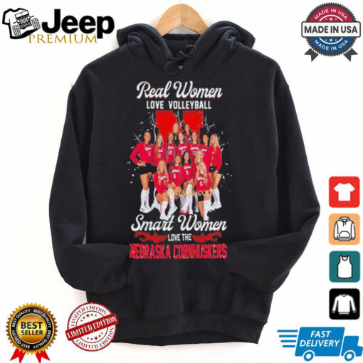 Real Women Love Volleyball Smart Women Love The Nebraska Cornhuskers T Shirt