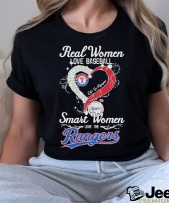 Real Women love Baseball Smart Women love the Los Angeles Rangers 2024 Shirt