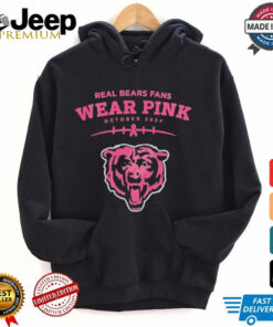 Real bears fans wear pink October 2024 Chicago Bears shirt