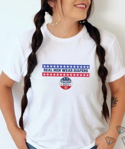 Real men wear diapers trump 2024 save America again shirt