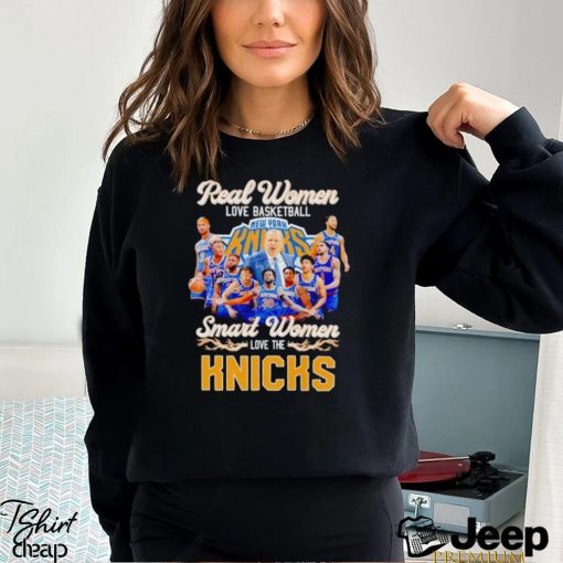 Real women love basketball smart women love the Knicks signatures shirt