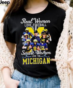 Real women love football smart women love the Michigan players logo 2024 shirt