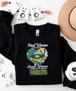 Real women love football smart women love the Packers helmet lights shirt