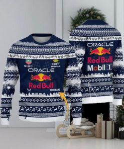 Red Bull Racing Customized UUgly Christmas Sweater Gift For Holiday