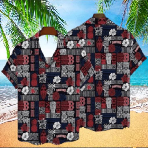 Red Sox Tiki Luau Party Hawaiian Shirt