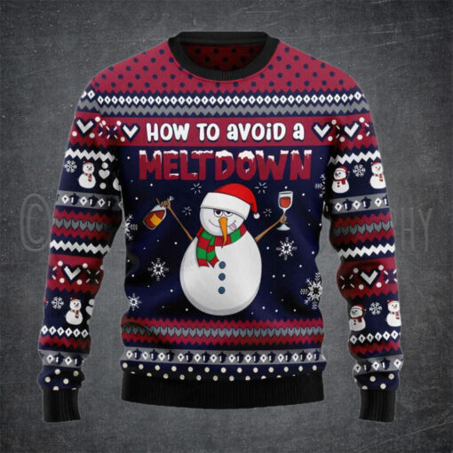 Red Wine Snowman How To Avoid A Meltdown Ugly Christmas Sweater