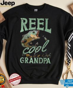 Reel Cool Grandpa Fishing Grandpas Father's Day Dad T Shirt