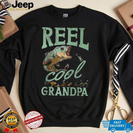 Reel Cool Grandpa Fishing Grandpas Father’s Day Dad T Shirt