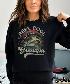 Reel Cool Grandpa Fishing Vintage Retro Father's Day Dad Men's T shirt