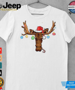 Reindeer Santa hat moose Christmas ball 2024 shirt