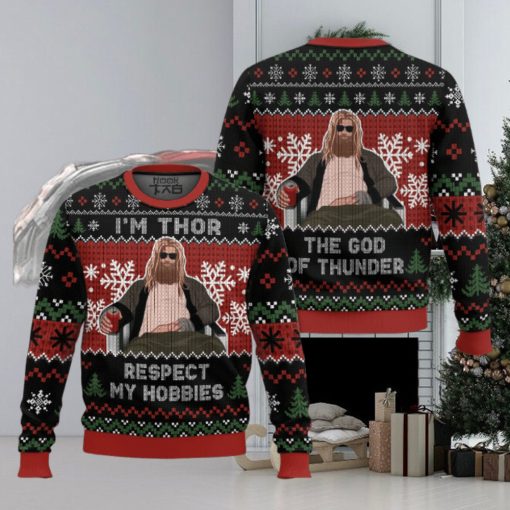 Respect My Hobbies Thor Ugly Sweater