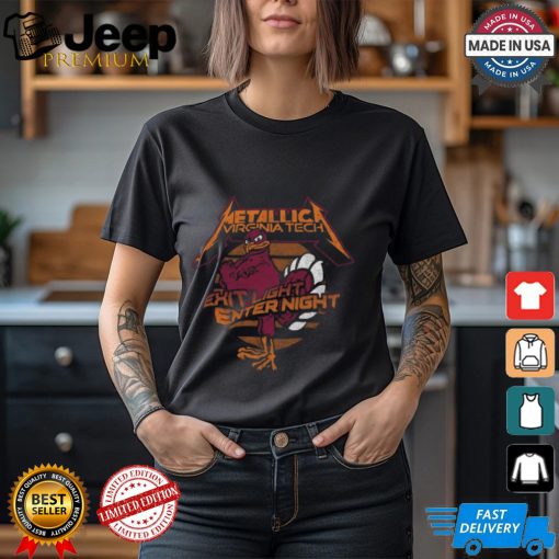 Retro Brand Black Virginia Tech Hokies Metallica Retro T Shirt