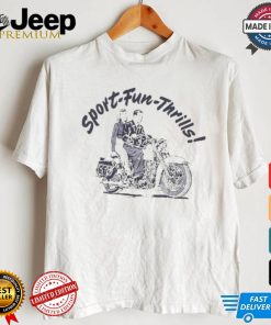 Retro Motorcycle Rider Printed T Shirt