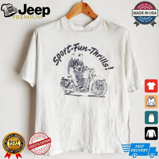 Retro Motorcycle Rider Printed T Shirt