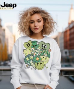 Retro Patricks Day Shamrock Smiley Face shirt