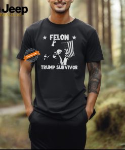 Retro Trump Survivor 2024 American Flag Trump Supporters T Shirt