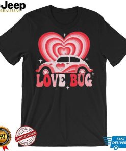 Retro Valentines Lovebug Heart Groovy Valentines Men T shirt