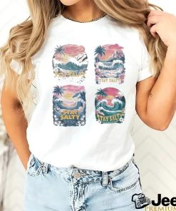 Retro stay salty beach vibes 2024 shirt