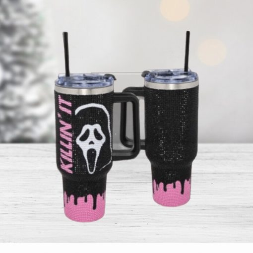 Rhinestone Diamond Tumbler 40Oz Halloween Ghostface Killin It