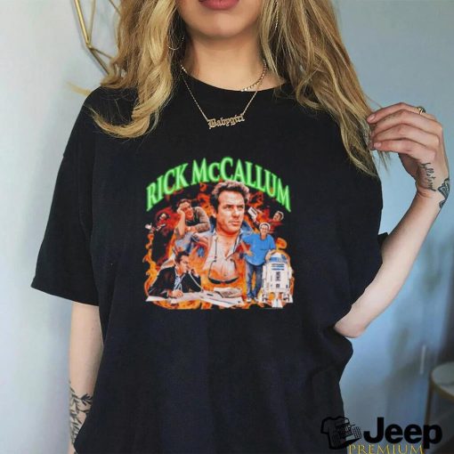 Rick McCallum fire graphic shirt