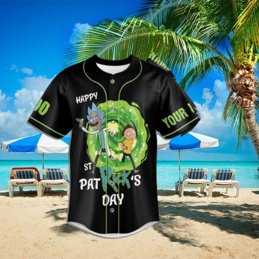 Rick and Morty Happy St Patrick’s Day Customized Baseball Jersey