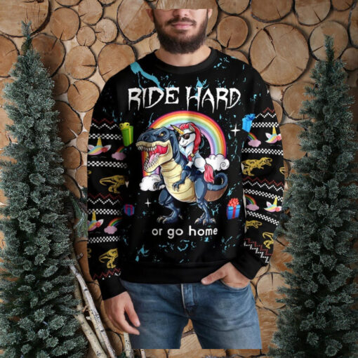 Ride Hard Or Go Home Ugly Christmas Sweater