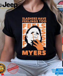 Riot Society Halloween 2024 Michael Myers Slashers Have Feelings Too Painting t shirt