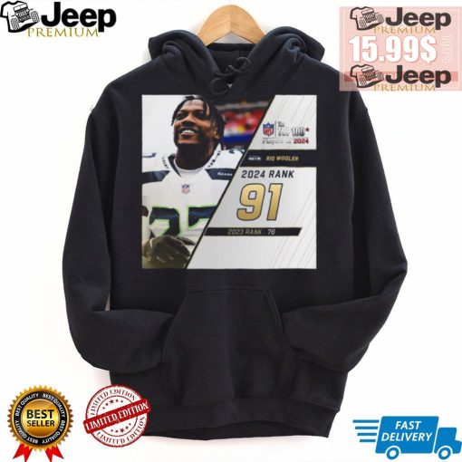 Riq Woolen Rank 91 The NFL Top 100 Players Of 2024 T Shirt