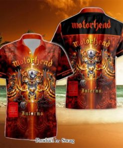 Rock Band Motorhead Inferno Tropical All Over Printed Hawaiian Shirt and Beach Short