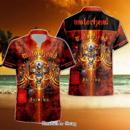 Rock Band Motorhead Inferno Tropical All Over Printed Hawaiian Shirt and Beach Short