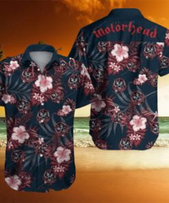 Rock Band Motorhead Red Flora All Over Printed Hawaiian Shirt and Beach Shortattern