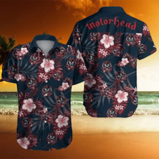 Rock Band Motorhead Red Flora All Over Printed Hawaiian Shirt and Beach Shortattern