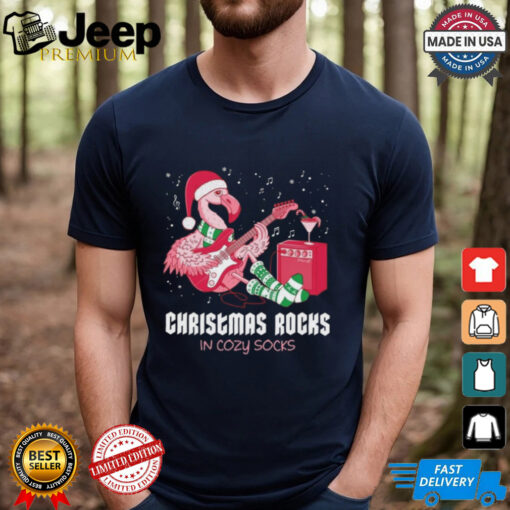 Rockin’ Flamingo Christmas Cozy Vibes Christmas 2024 Shirt